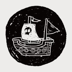 Pirate Ship doodle N17