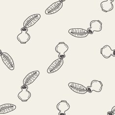Quill doodle seamless pattern background N2