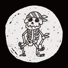 skull Doodle N51