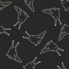 slug doodle seamless pattern background