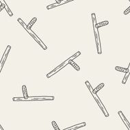 stick doodle seamless pattern background