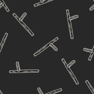 stick doodle seamless pattern background N3