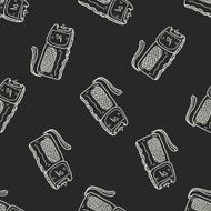 stun gun doodle seamless pattern background