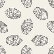 treasure chest doodle seamless pattern background N2