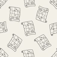 Treasure Map doodle seamless pattern background