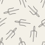 trident doodle seamless pattern background