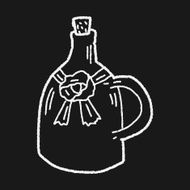 wine bottle doodle N7