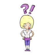 cartoon woman asking question N17