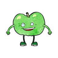 cartoon happy apple character