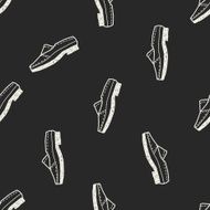 doodle leather shoe seamless pattern background