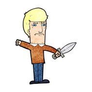 Cartoon Man With Knife N3