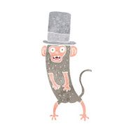 cartoon monkey in top hat N2