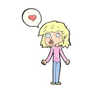 cartoon woman in love N40