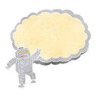 cartoon robot with space for text cloud