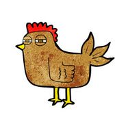 cartoon sly hen