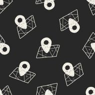 doodle location seamless pattern background N3