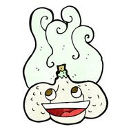 cartoon happy garlic