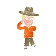 cartoon scared boy in hat