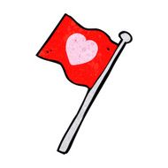 cartoon love heart flag N2