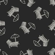 doodle Lounge chair seamless pattern background