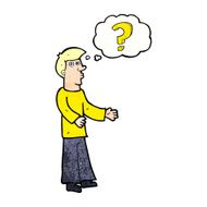 Cartoon Man Asking Question N9