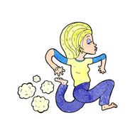 cartoon running woman N2