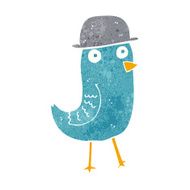 cartoon bluebird wearing hat N2