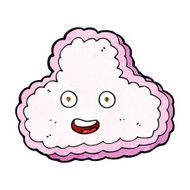 cartoon happy pink cloud N9