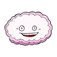 cartoon happy pink cloud N10