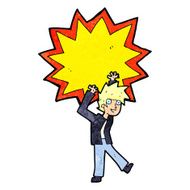 cartoon man having awesome idea N2