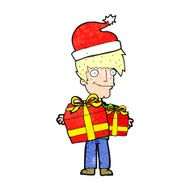 cartoon man ready for christmas N27