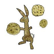 cartoon rabbit with cookies N2