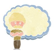 cartoon man with text space cloud N5