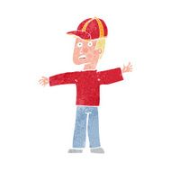 cartoon man wearing cap