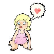 cartoon woman in love N41