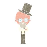 cartoon old man wearing top hat