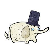 cartoon elephant wearing top hat N2