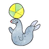 cartoon seal balancing ball N2