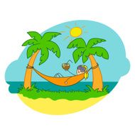 Girl in a hammock Doodle