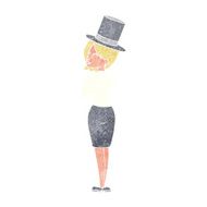 cartoon woman in top hat N2