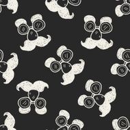 doodle mask seamless pattern background N2