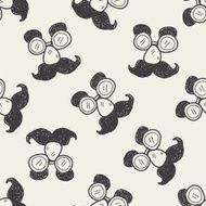 doodle mask seamless pattern background N3