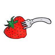 cartoon fork in giant strawberry N2