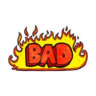flaming bad sign N4