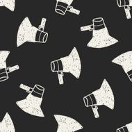 Doodle Megaphone seamless pattern background N6