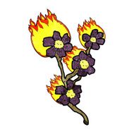 cartoon burning flowers N3
