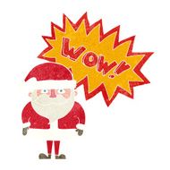 cartoon amazed santa claus