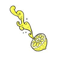 cartoon squirting lemon