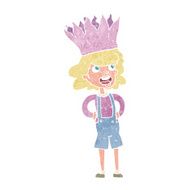 cartoon person wearing crown N26