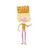 cartoon person wearing crown N27